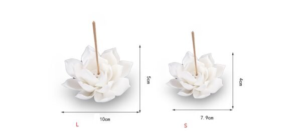 White porcelain incense burner lotus incense incense burner - Image 4