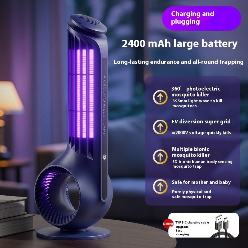 Usb Photocatalyst Mosquito Killing Lamp Electric Shock Two-in-one LED Mosquito Trap Lamp - Image 6