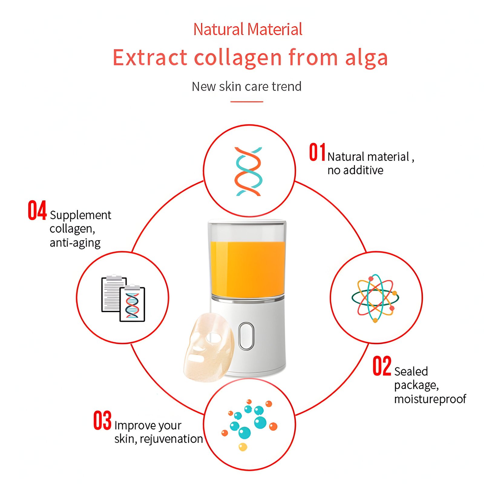 DIY Automatic Facial Fruit Vegetable Mask Maker Machine Mask Mini FaceSkin Rejuvenation Home Use Beauty Devices - Image 3