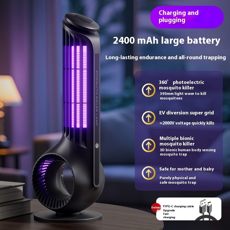 Usb Photocatalyst Mosquito Killing Lamp Electric Shock Two-in-one LED Mosquito Trap Lamp - Image 9