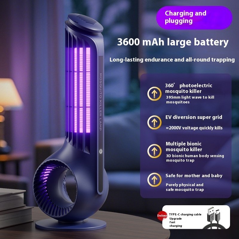 Usb Photocatalyst Mosquito Killing Lamp Electric Shock Two-in-one LED Mosquito Trap Lamp - Image 10