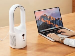 Portable Desk Bladeless Fan 6-Speed Quiet Table Fan For Bedroom & Office