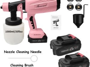 Paint Sprayer 200W High Power Electric Spray Paint With Adjustable Spray Width Knob 4 Nozzles,Easy To Clean For Paint Sprayer For Furniture Garder Chairs Fence Walls Door Etc