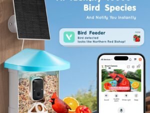 VEVOR Smart Bird Feeder With Camera 2K HD AI Identify Bird Species Auto Capture