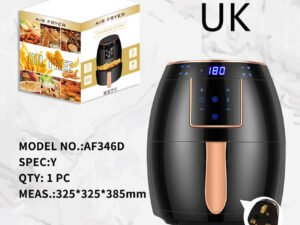 5.5 L US Standard Cross-border Air Fryer Touch Screen Automatic Fryer British Standard Deep Frying Pan Chips Machine Airfryer - LCD UK